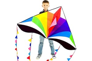 Kaiciuss Delta Kite for Kids & Adults - Easy to Fly Large Single Line Beach Kite with 300ft String Handle Included, Perfect for Beginners, Teens