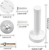 Northern Brothers Door Stops Pack White Floor Self Adhesive Heavy Duty view 2