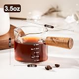 PARACITY Espresso Cups Double Spout Glass Measuring Cup 1 view 2