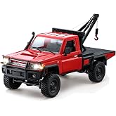 SVERTIBO 1/12 RC Crane Truck, MN-82T LC79 RTR RC Crawler, 4WD Off-Road Tow Car RTR 2.4GHz RC Pick-up Trail Truck for Adults Hobby Toys (Red)