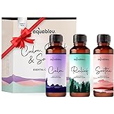 Essential Massage Oil Gift Set - Serenity Trio Sooth, Calm, Relief Includes Lavender, Peppermint & Eucalyptus Massage Oil Blends 80 ML in Beautiful Packaging - Great Gift for Women