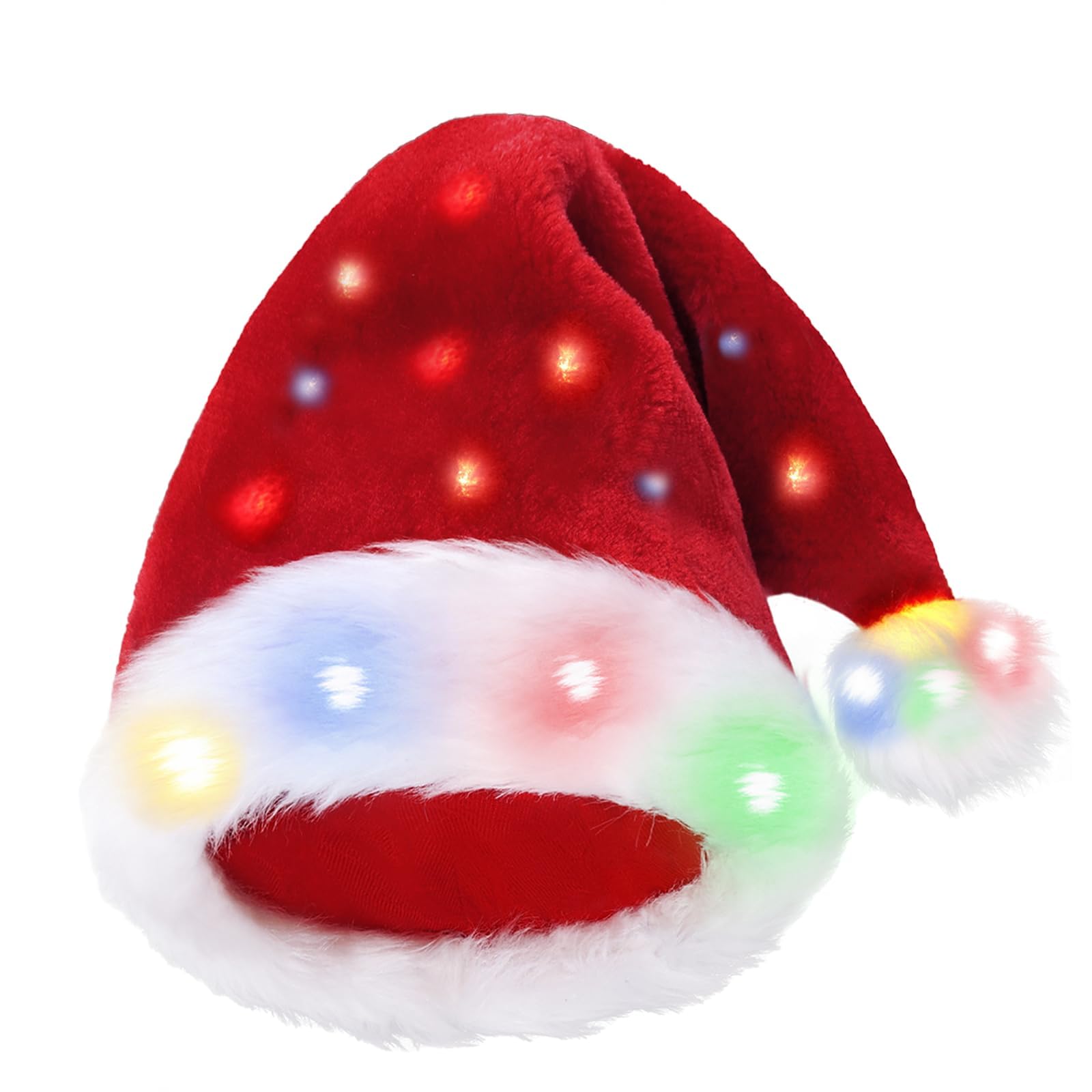 Photo 1 of Comyle  Velvet Christmas Hats for Kids and Adults - Two Pieces