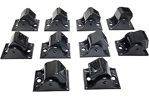 Langdoly 1/2" Iron Baluster Swivel Shoes for Indoor Stairs Satin Black (Pack of 10pcs)