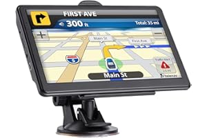 LEESION GPS Navigator for Car, Latest 2024 Map 7 inch Touch Screen Car GPS 256-16GB, Voice Turn Direction Guidance, Support Speed and Red Light Warning, Pre-Installed North America Lifetime map Free Update…