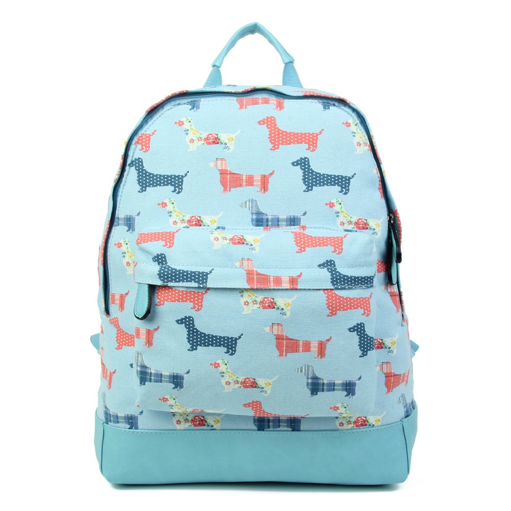 dog print rucksack