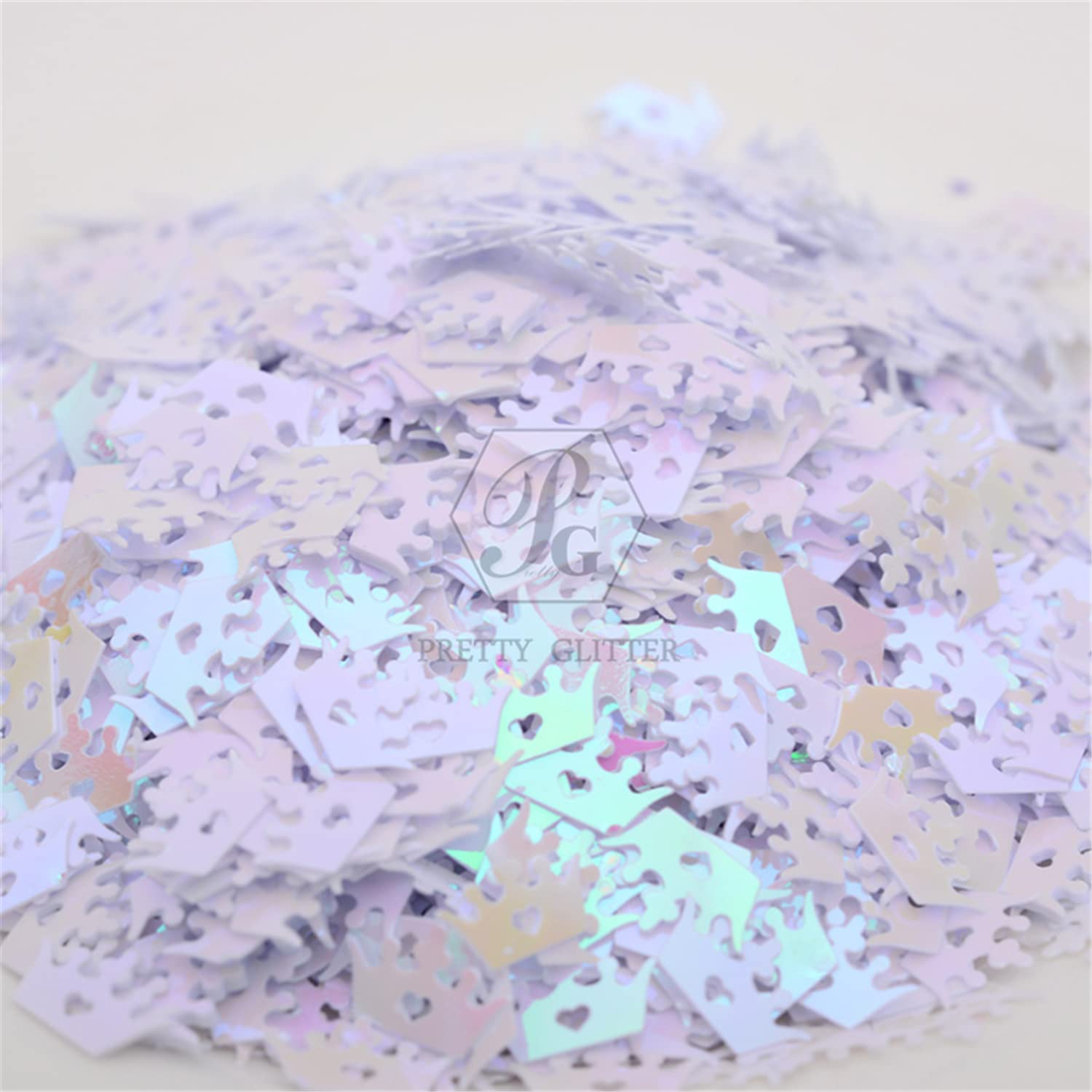 10g/Pack-11mm Crown Shape Pearl Iridescent Glitter Sequins for Resin Art Craft Nail DIY Decoration Accessories-W