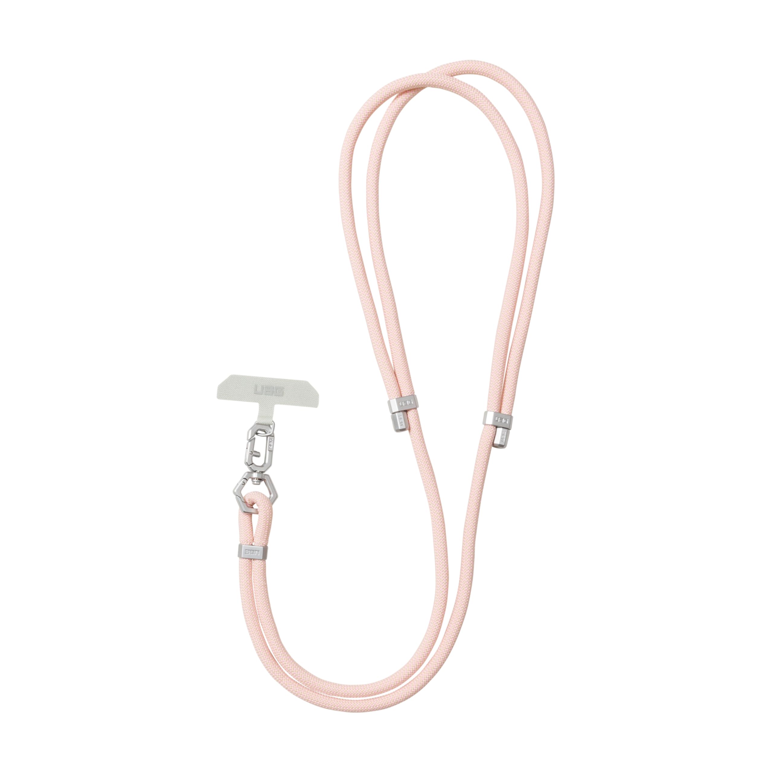 URBAN ARMOR GEAR UAG Crossbody Phone Lanyard 7mm - Slim Adjustable Paracord Anti-Theft Anti-Drop Body Strap for Galaxy iPhone Cases, Civilian Rose Quartz