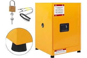 17" x 17" x 18" Flammable Storage Cabinet: Adjustable Shelf for Safe Hazardous Material Storage