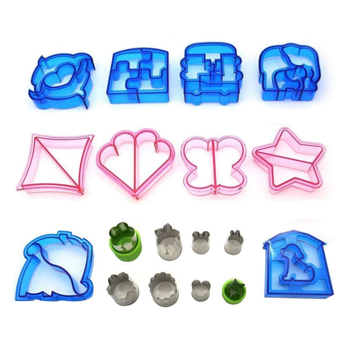 Lcjtaifu Molde para Hornear Cortador de Galletas de 18 Piezas ...