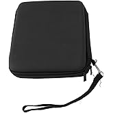 ciciglow Protective Hard Shell Travel Carrying Case for 2DS with 8 Game Card Holders, Shockproof Dust Proof, Soft Interior, Portable Strap, Lightweight Design, Inner Mesh Pocket (Black)