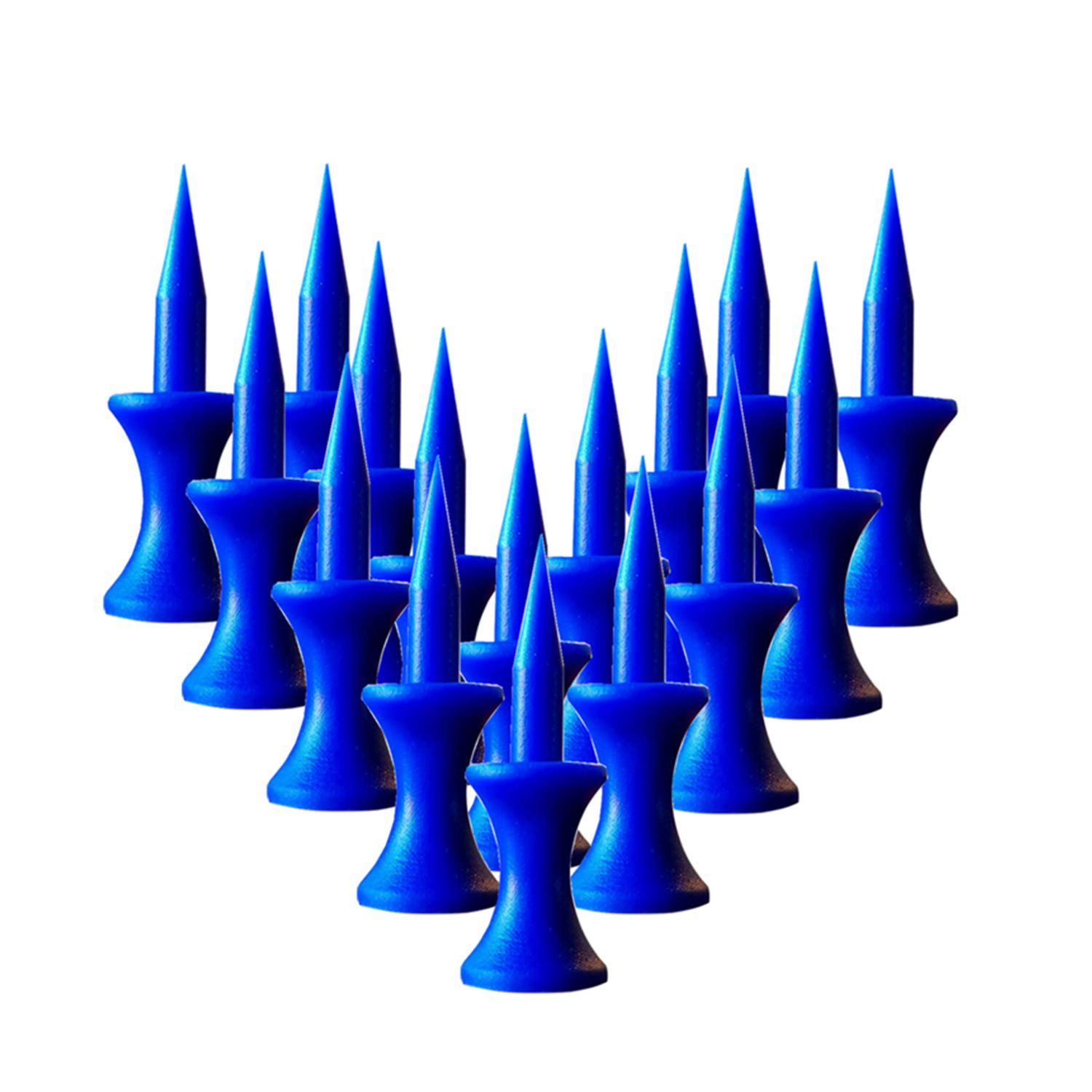 FINGER TEN Golf Tees Plastic Step Down Unbreakable 1 1/2 inch 50 Pack,Golf Tees Castle Long Short Durable Portable Professional for Golf Practice (All 1 1/2'' In Blue)