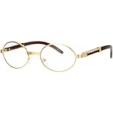 SA106 Art Nouveau Vintage Style Oval Metal Frame Eye Glasses
