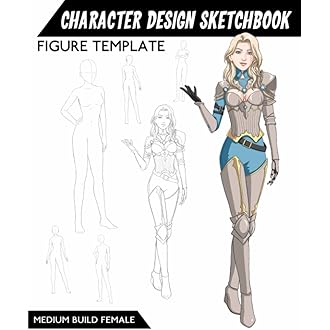 Character Design Sketchbook Figure Template 98 Figure Templates Medium Build Female For Quickly Easily Sketching Your Concept Character Fashion Design Styles For Concept Artists Jean Amanda Amazon Com Books