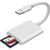 USB C SD Card Reader, WNXSLOAD SD Card Adapter with Dual Slots for iPhone 15 16 Pro iPad Mac MacBook Laptop Android, USB-C/Ty