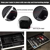 Ksrnsne 32 Pack Black Plastic Tool Box Organizers Tray Drawer Dividers Desktop view 3