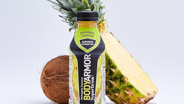 BODYARMOR SPORTS DRINK SPORTS BEVERAGE, PINEAPPLE COCONUT, NATURAL FLAVORS WITH VITAMINS, POTASSIUM-PACKED ELECTROLYTES, NO PRESERVATIVES, PERFECT FOR ATHLETES, 16 FL OZ