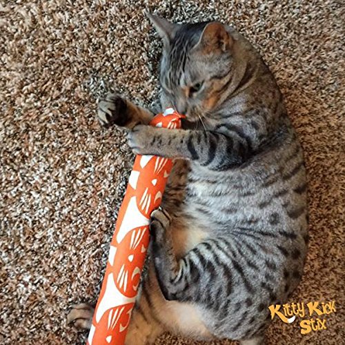 Kitty Kick Stix 15" Original Catnip Kicker Toy (Set of 2), Made in USA