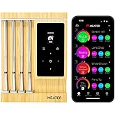 [New] MEATER Pro XL - Wireless Smart WiFi Meat Thermometer - 4 Probes, Bluetooth, 1000°F Open Flame, Multi-Sensor Probes, Cer