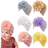 XYX Baby Girl Toddlers Breathable Cotton Hat Newborn Knotted Hat Cute Donut Soft Turban Bow Knot Cap