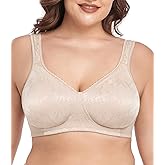 wirarpa Bras for Women Ultra Soft Wire Free Comfortable Bra Full Coverage Plus Size Minimizer Non Padded