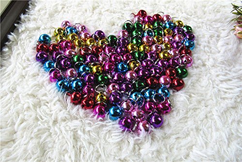 Daycount Pack of 7 Metal Jingle Bells Loose Beads Festival Party Decoration, Pet Cat Puppy Dog Bells for Collar, DIY Crafts Accessories (Random Color)