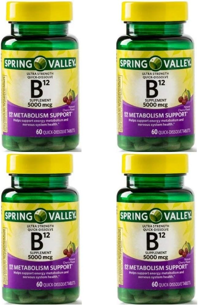 Spring Valley Vitamin B12 Quick Dissolve Tablets, 5000 mcg