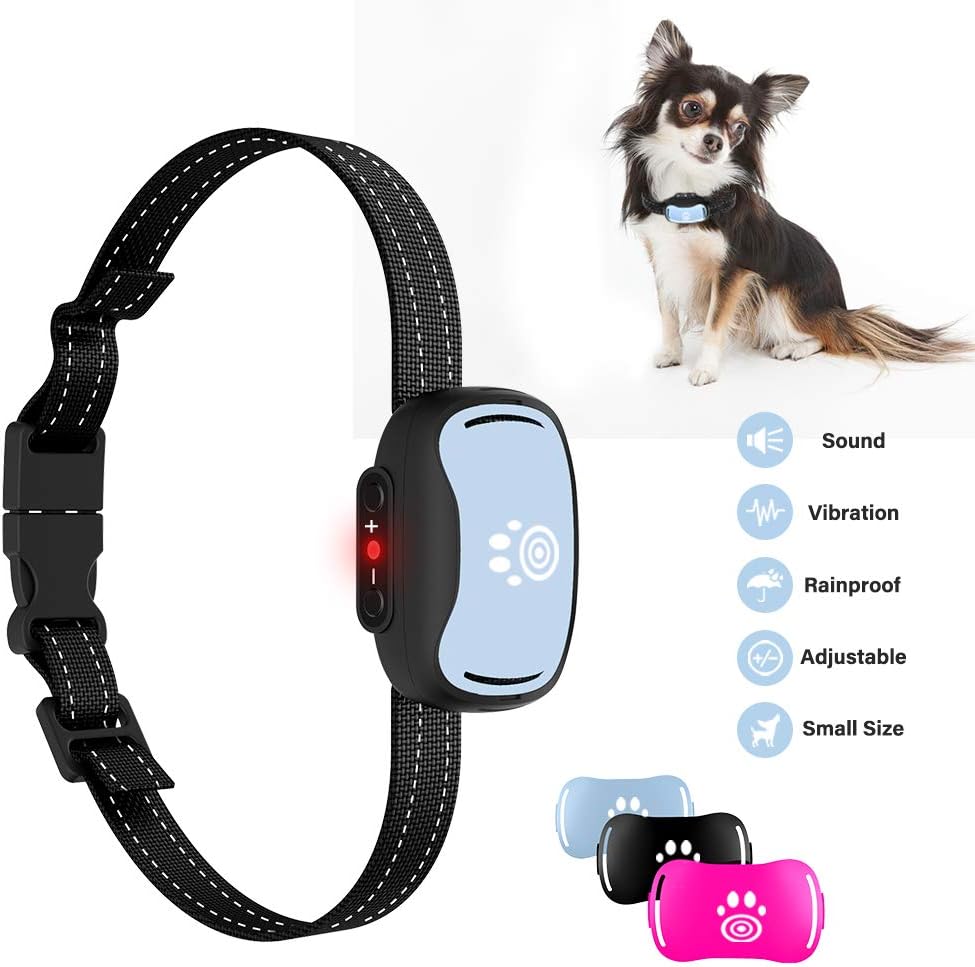 Premium Small Dog Bark Collar, Humane Anti Bark Collar with Beep, Vibration, Safe No Shock Collar, Dog Training Collar for Small, Medium Dogs…