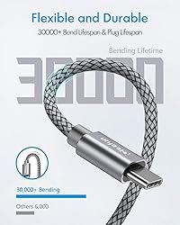 CLEEFUN 2-Pack USB C to USB C Cable 1ft PD 60W for