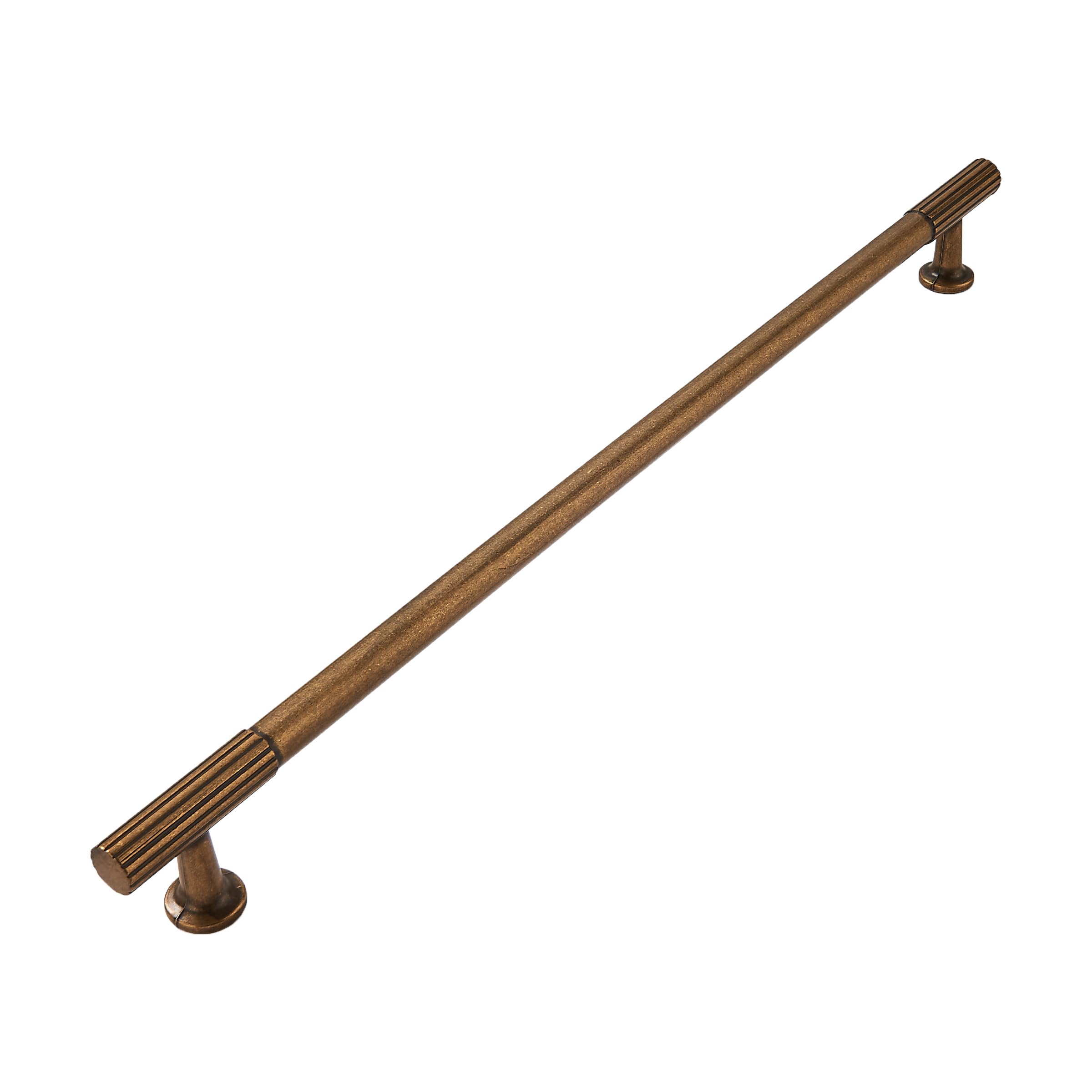 Photo 1 of khtumeware Appliance Pull 18 Inch Hole Center 1 Pack Antique Brass Cabinet Pulls Heavy Duty Solid Vintage Brass Kitchen Drawer Handles Antique Bronze Cabinet Hardware for Cupboard Dresser Pulls