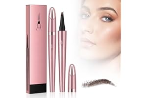 KRUGGO 2024 New Magic Eyebrow Pencil, 3D Waterproof Microblading Eyebrow Pencil Contouring Pen, 4-Tipped Precise Brow Pen, Long-Lasting Natural Fine Stroke Eyebrow Pencil