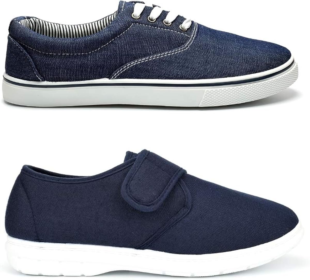 Mens Canvas Shoes Mens Shoes Mens Touch Fastening Shoes Mens Denim