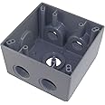 Greenfield Made in The U.S.A. DB352PS Series Weatherproof Electrical Outlet Box, Gray