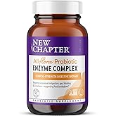 New Chapter All-Flora Enzyme Complex with Probiotics Relieves Bloating & Gas - Clinical-Strength Digestive Enzymes + Ultra-Concentrated Probiotics + Fermented Vitamin B12, 90 Vegan Capsules