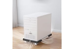 COOLOUS Adjustable PC Stand,Computer Tower Stand Tower Stand CPU Holder PC Tower Stand with Rolling Caster Wheels,PC Riser Fits Most PC Gaming Desk Office(Black)