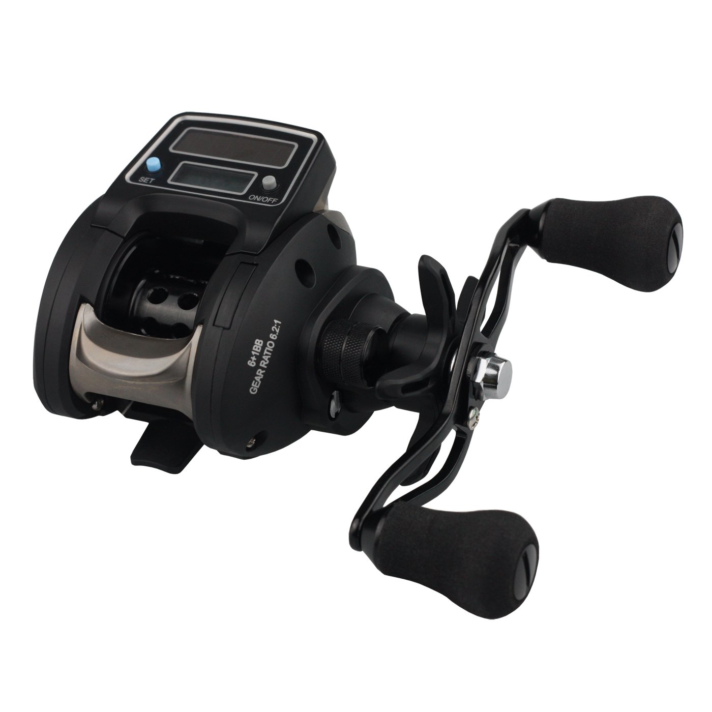 Bass Lure Baitcastingリール ソーラー B074lh7q8q Ofb 500l Liバッテリー 遠心ブレーキ Himenlens行カウンタリールジグのボート釣り ベイトリール 美品