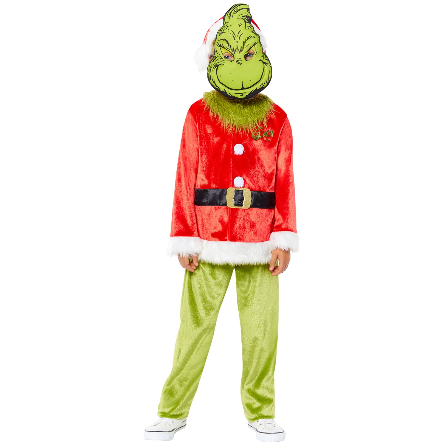 Amscan 9918316 - Unisex Kids Official The Grinch Classic Christmas Fancy Dress Costume Age: 8-10 Yrs