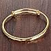Girl Era 18K Yellow Gold-Filled Adjustable Polished Bangle Bracelet For Womens