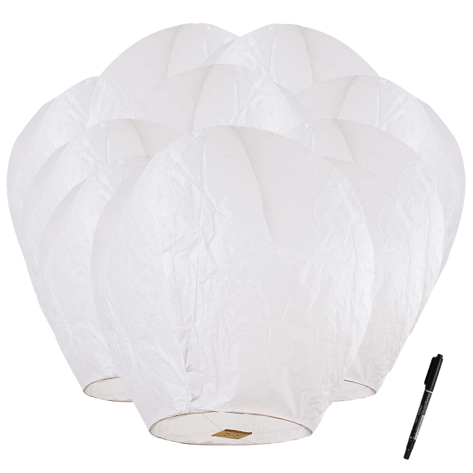 Buy Maikerry 10 Pack White Handmade Chinese Lanterns 100 Biodegradable