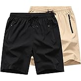 ZooYung Boys Running Shorts Quick Dry Lightweight Athletic Shorts with Zipper Pockets for Workout Gym Training Outdoor