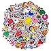 Cool Stickers Pack,100pcs Brand Stickers, Vinyl Waterproof Stickers, Decals for Laptop, Luggage, Car, Skateboard, Motorcycle, Bicycle Decal Graffiti Patches