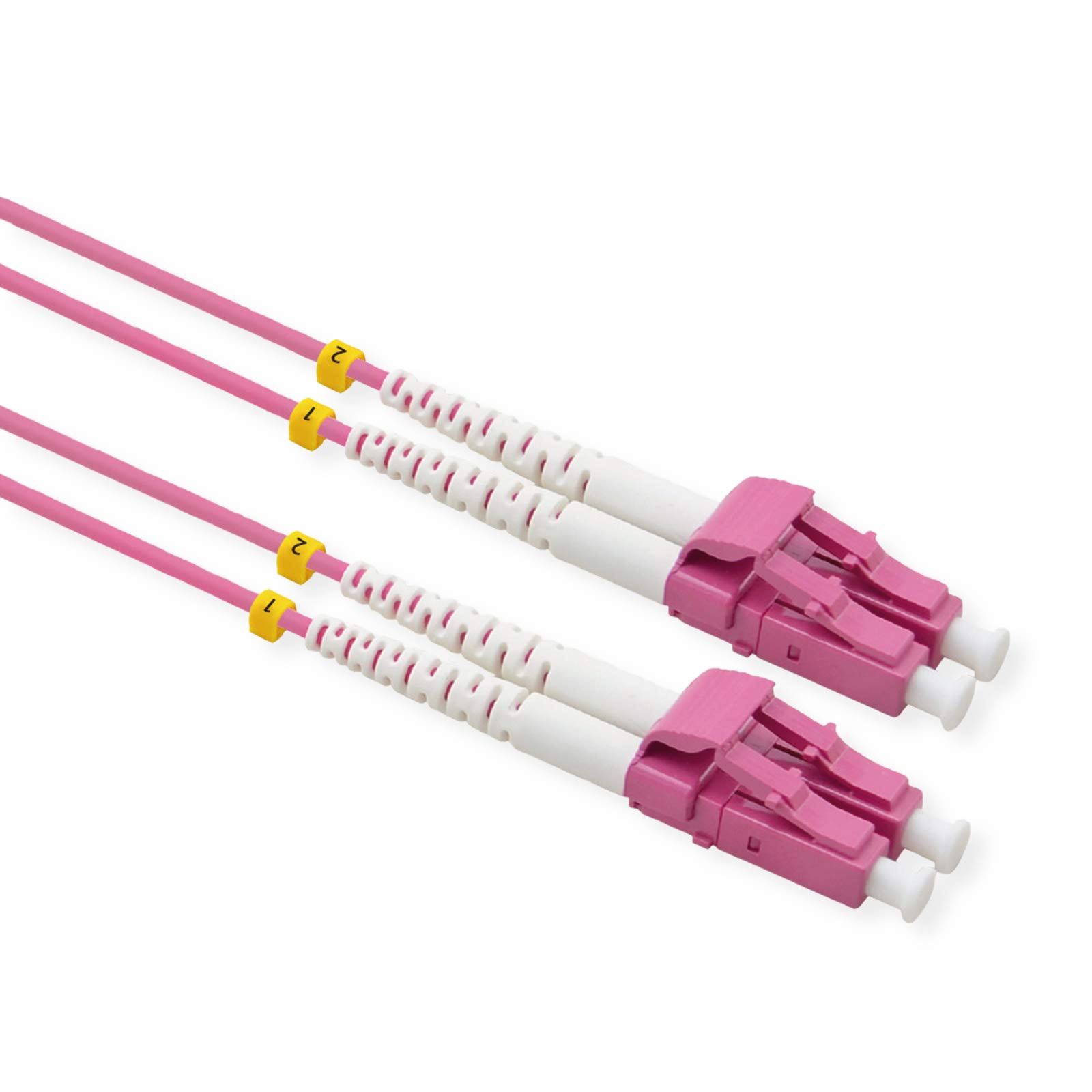 VALUE Fibre-Optic Cable 50/125µm OM4, LC/LC, Low-Loss Connector, Purple, 10 m