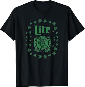 Miller Lite St. Patrick's Day A Fine Pilsner Beer Distressed T-Shirt Small