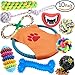 Hhusali Dog Toys 10 Pack Gift Set, Ball Rope and Chew Squeaky Toys for Medium to Small Doggie