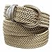 Luxury Divas Beige Braided Elastic Stretch Belt Size XXX-Large
