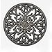 Cast Iron Trivet, Bestplus Tablemat Potholders with Rubber Legs Vintage Carving Flower for Kitchen or Dining Table Decor Round TF001
