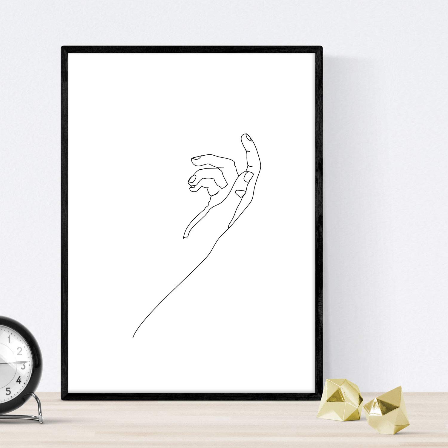 Nacnic Posters drawings and sketches to a line. Nordica Hand Print see. Box to a single stroke. A4 size