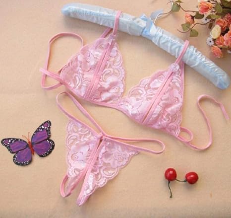 Amazon Co Jp レース えろい下着 魅惑的なセクシーなレースの透明な下着 スリーポイント母乳オープンファイルスーツ ピンク ワンサイズ コスプレ 人気のセクシーランジェリー ホーム キッチン