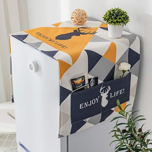 Refrigerador cubierta de tela rodillo lavadora cubierta toalla ...