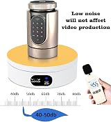 YVVV Electric Rotating Display Stand 360° Quiet USB/Battery Powered 16cm view 2