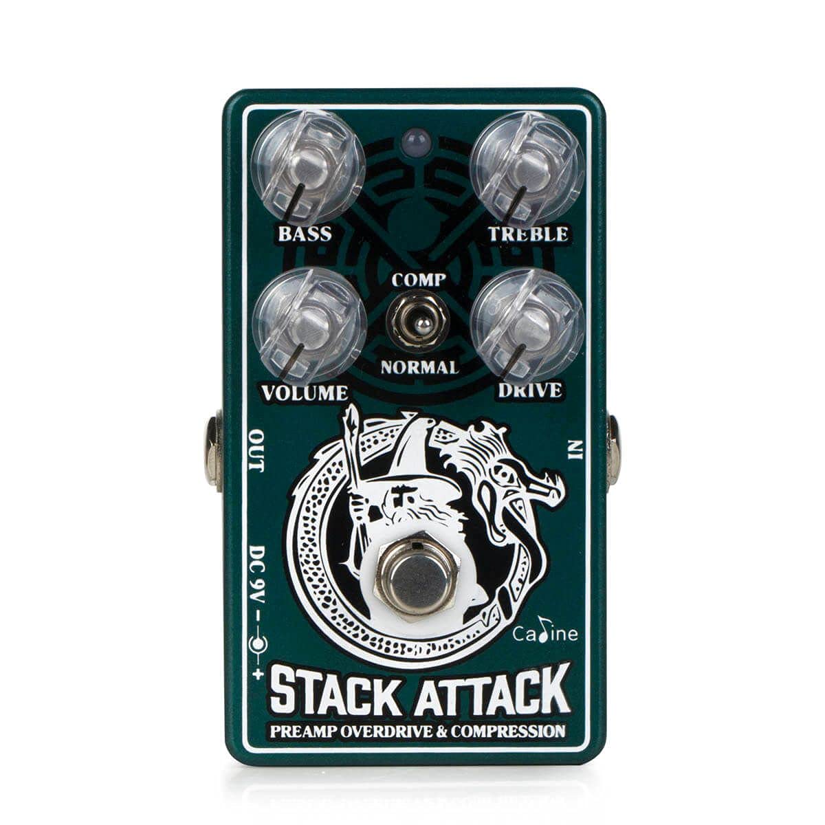 Caline CP-509 Stack Attack Overdrive Pedal,white, black, silver